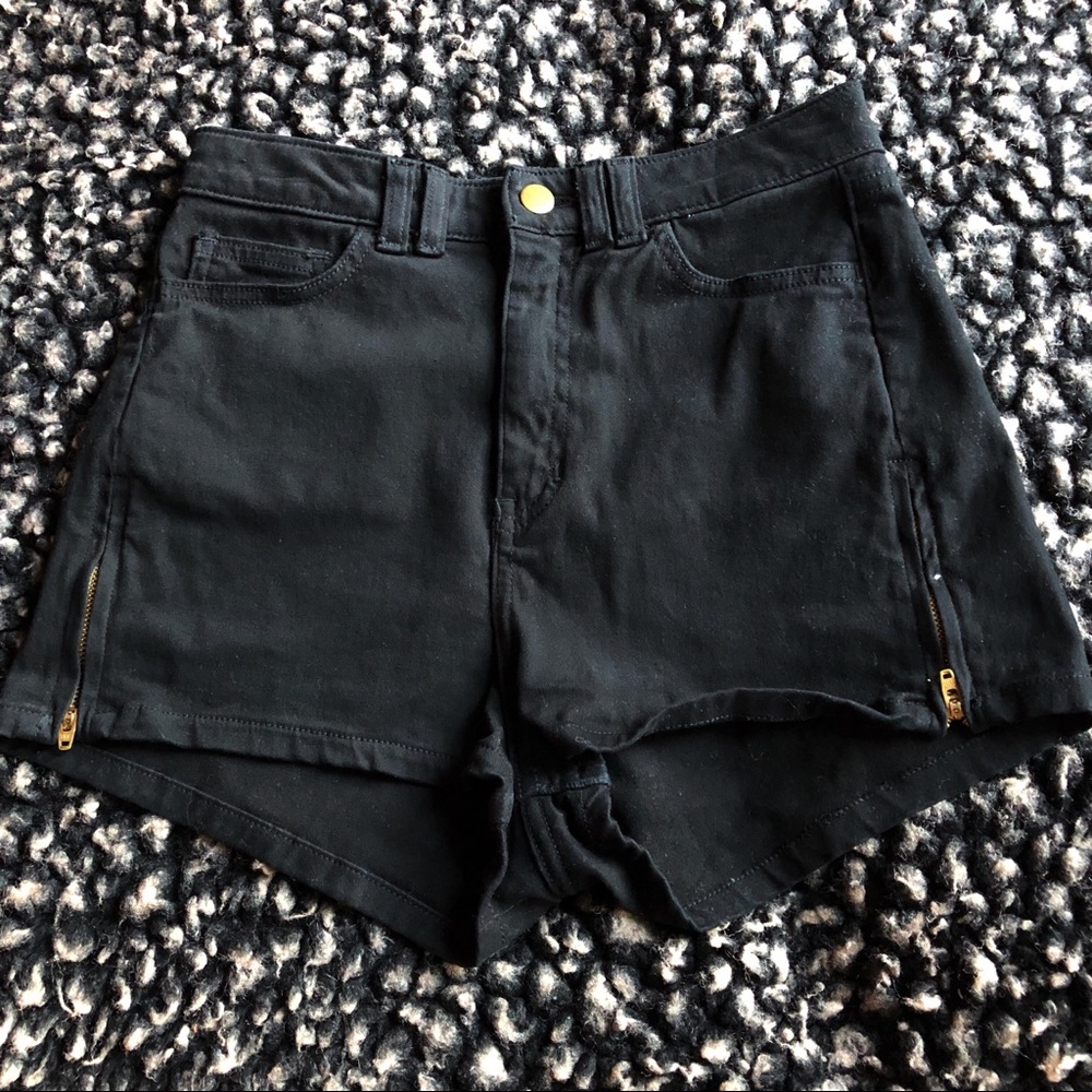 American Apparel jeans high waist black shorts